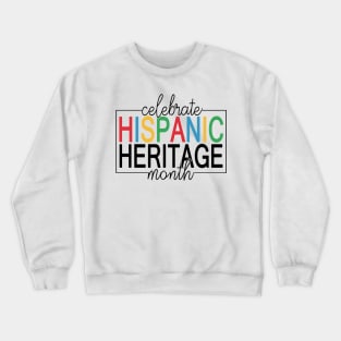 Proud Latina For Women Funny Hispanic Heritage Month Flag Crewneck Sweatshirt